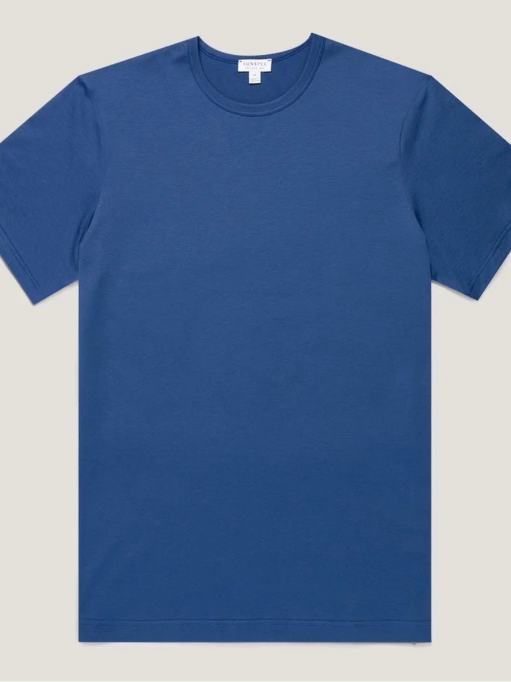Sunspel Short Sleeve Crewneck T-Shirt in Clear Night
